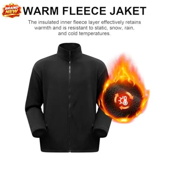 Men's 3-in-1 Ski Jacket Water Resistant Windproof Hooded Fleece Winter Coat